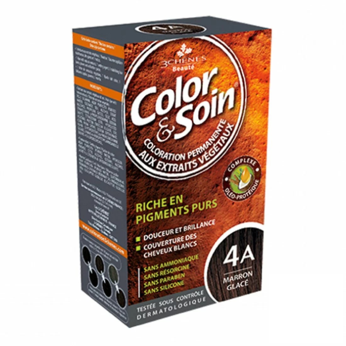 3 CHÊNES COLOR & SOIN COLORATION 4A MARRON GLACE