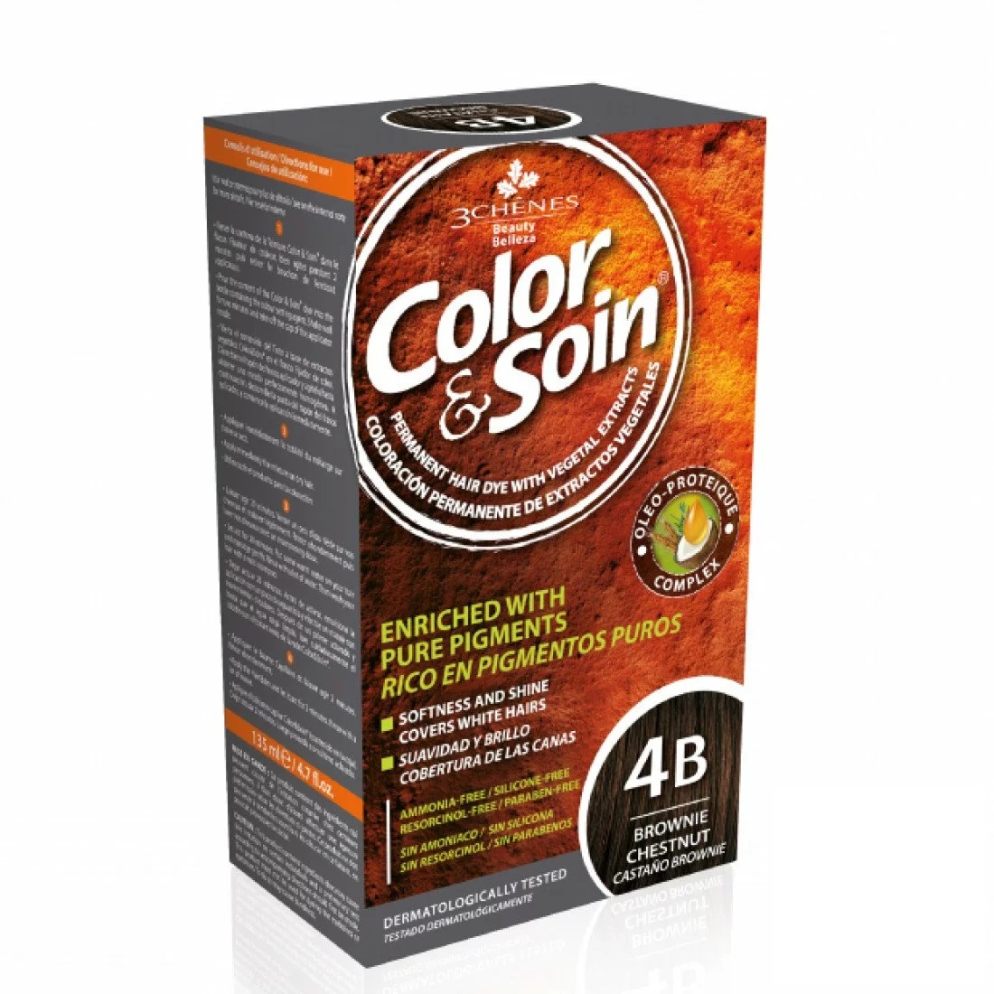 3 CHÊNES COLOR & SOIN COLORATION 4B CHATAIN BROWNIE