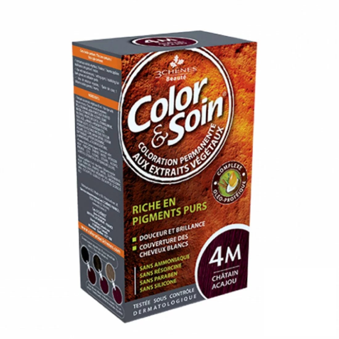 3 CHÊNES COLOR & SOIN COLORATION 4M CHATAIN ACAJOU