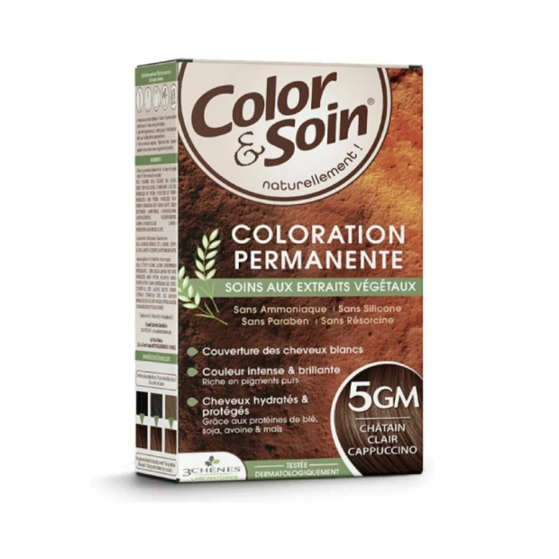 3 CHÊNES COLOR & SOIN COLORATION 5GM CHATAIN CLAIR CAPPUCCINO