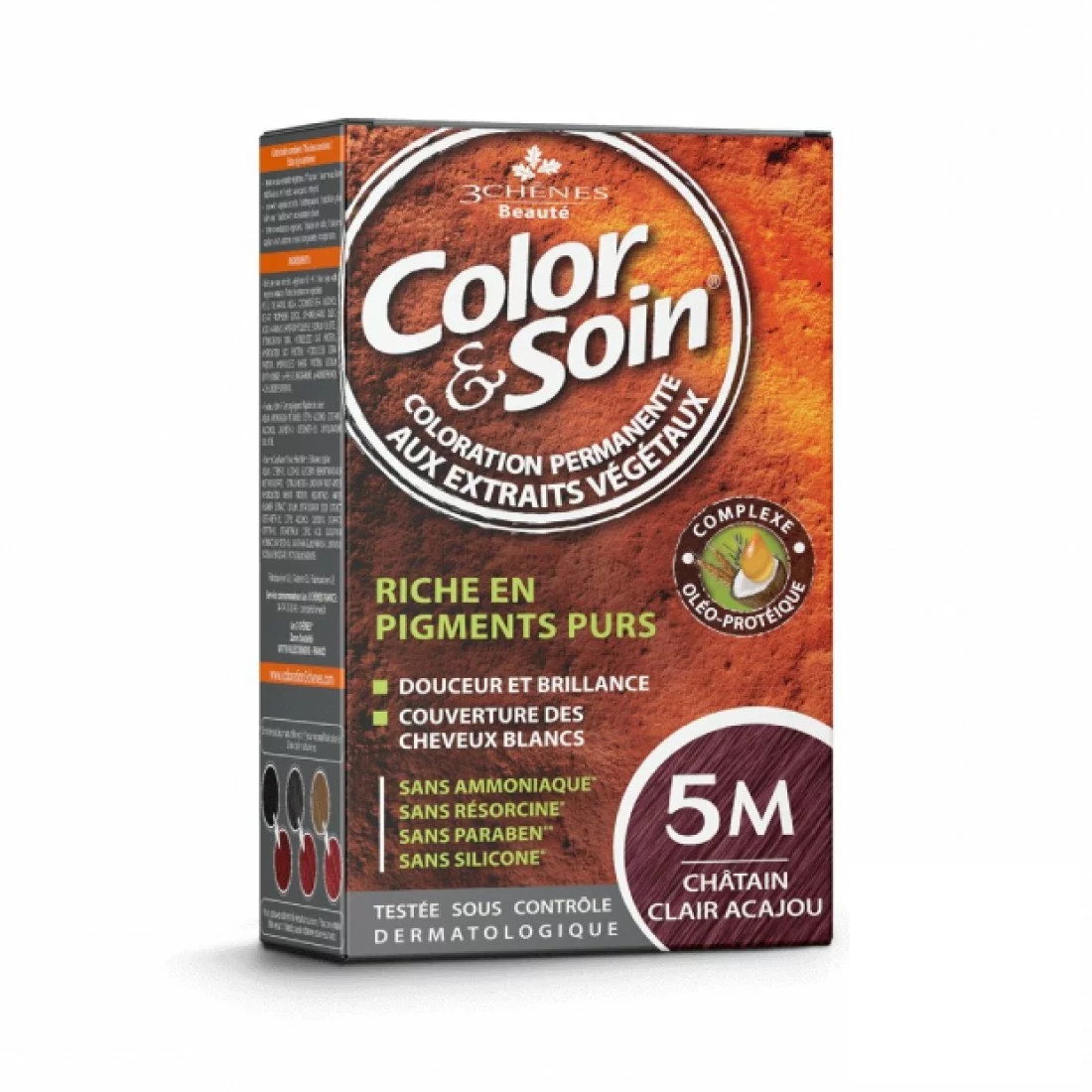 3 CHÊNES COLOR & SOIN COLORATION 5M CHATAIN CLAIR ACAJOU