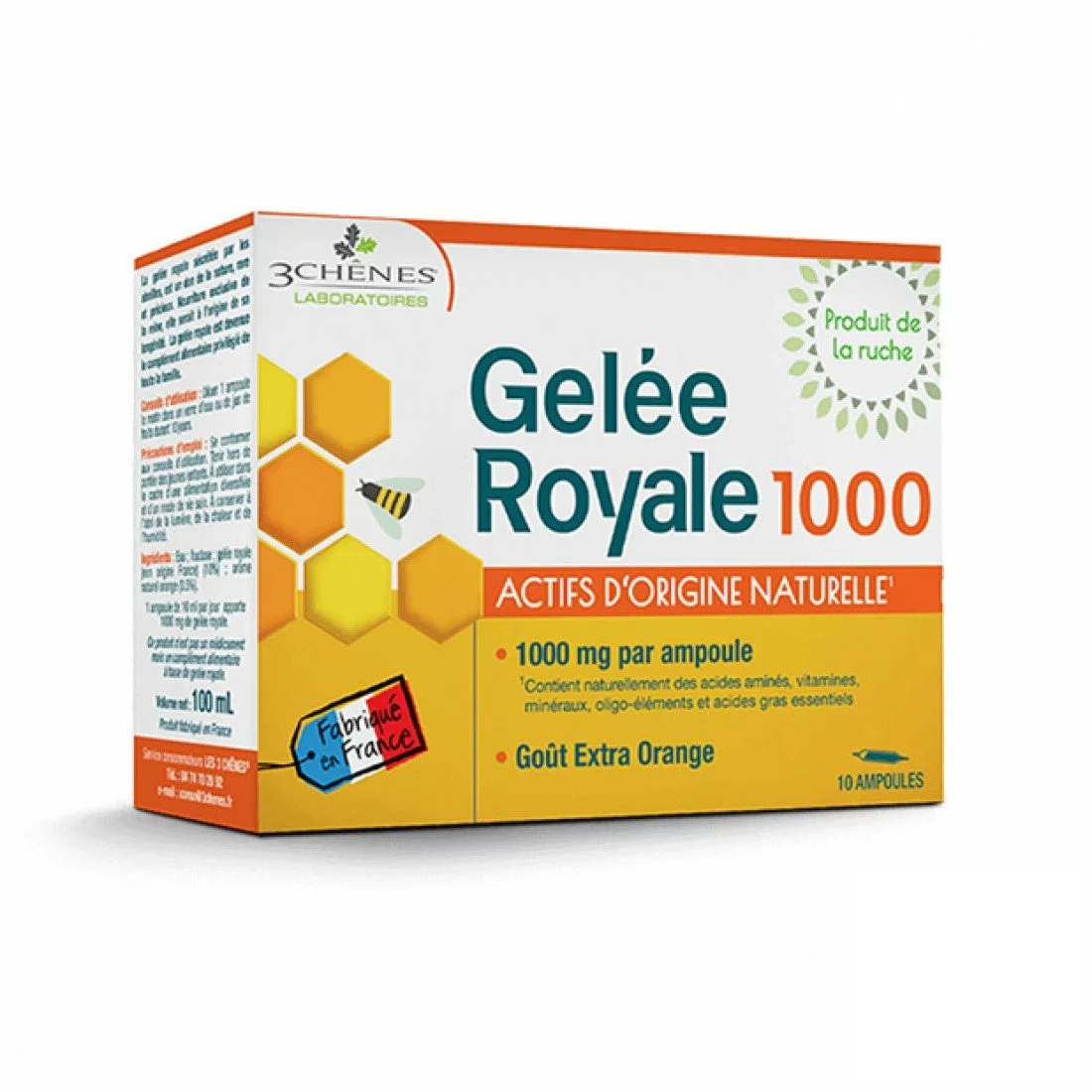 3 CHENES GELEE ROYALE 1000MG 10 AMPOULES X10ML