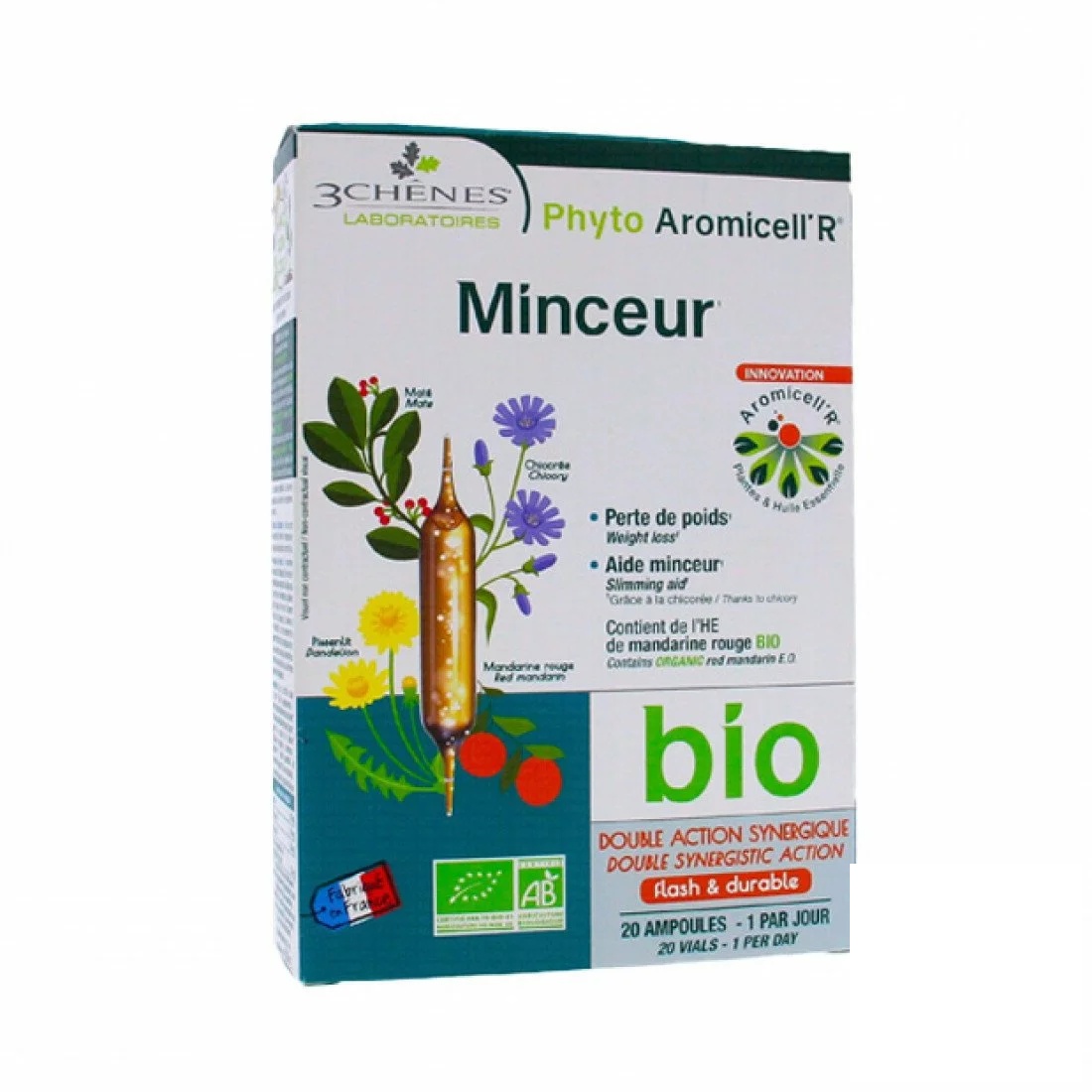 3 CHENES PHYTO AROMICELL’R MINCEUR 20 AMPOULES