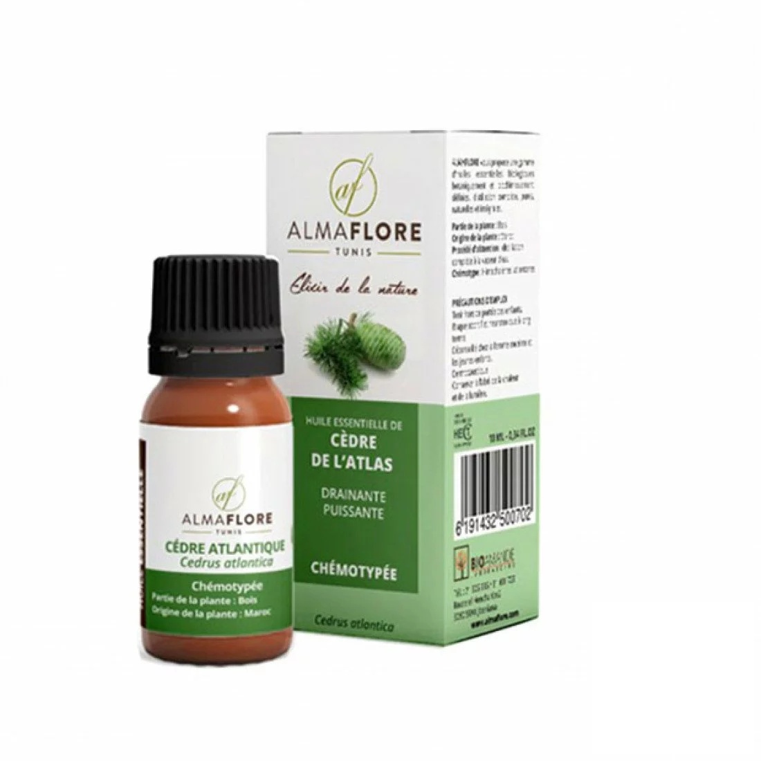 ALMAFLORE Huile Essentielle de Cèdre de l'Atlas 10ML