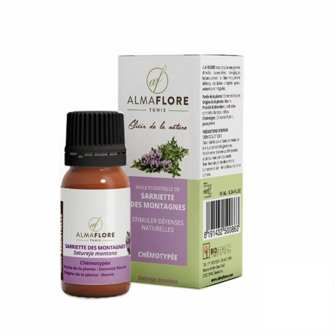 ALMAFLORE Huile Essentielle de Sarriette des Montagnes 10ML