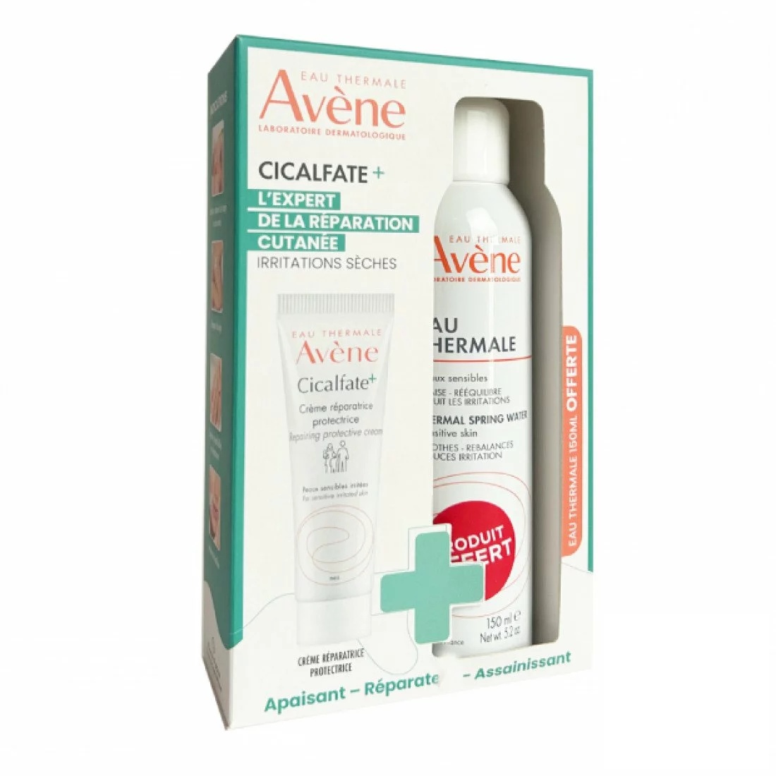 AVENE COFFRET CICALFATE CREME REPARATRICE 100ML+EAU THERMALE 150ML OFFERTE