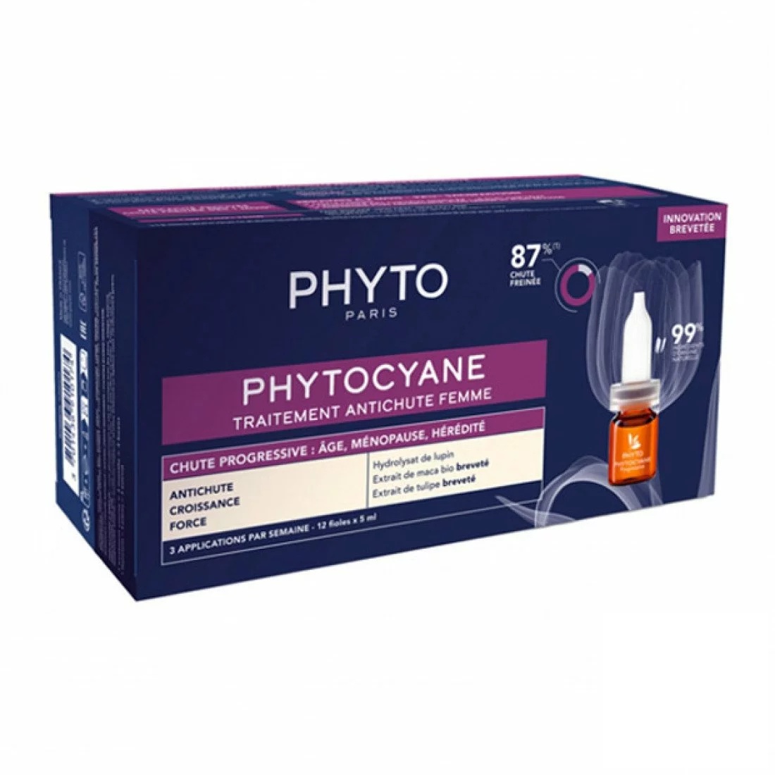 PHYTO PHYTOCYANE TRAITEMENT ANTICHUTE PROGRESSIVE FEMME 12X5ML