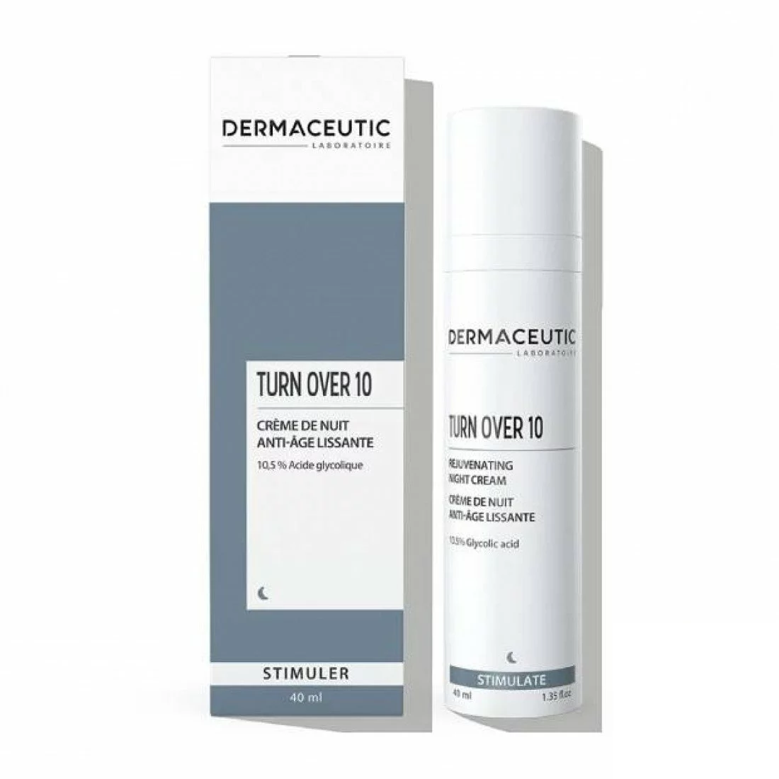 DERMACEUTIC TURNOVER 10 CREME DE NUIT 40ML - Soin Exfoliant à l'Acide Glycolique