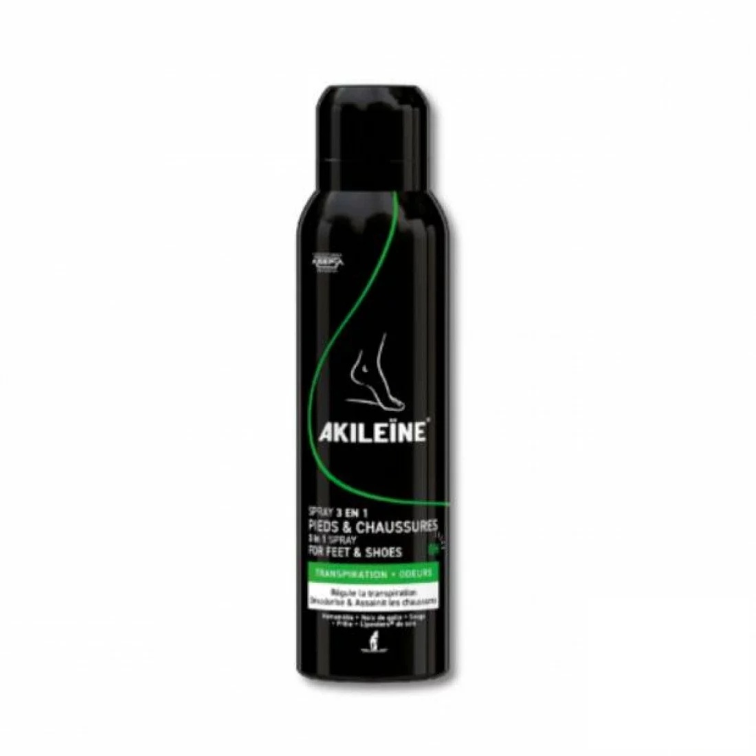 AKILEINE SPRAY NOIR 3EN1 PIEDS ET CHAUSSURES 150ML