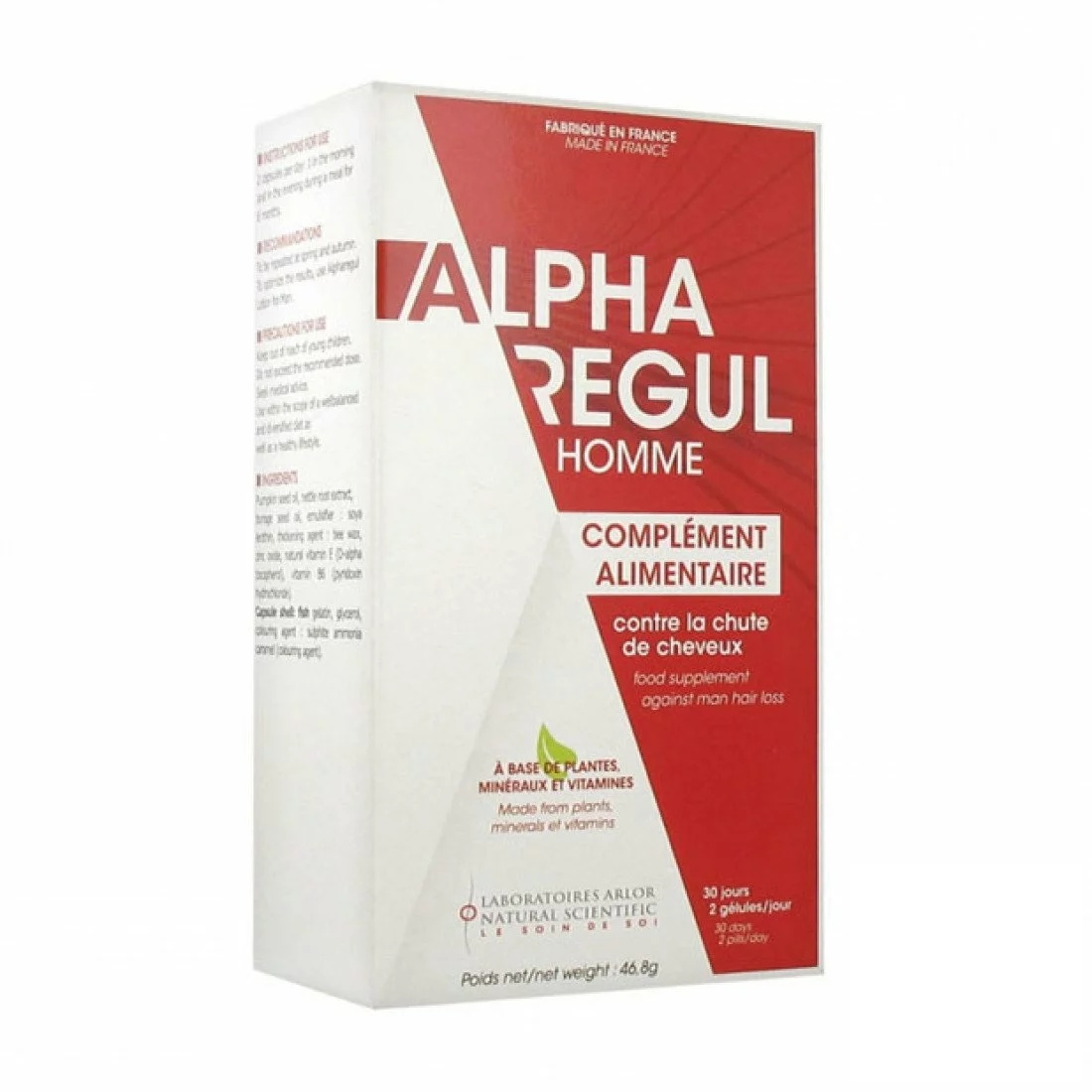 ALPHAREGUL Homme Chute de cheveux 60 Capsules