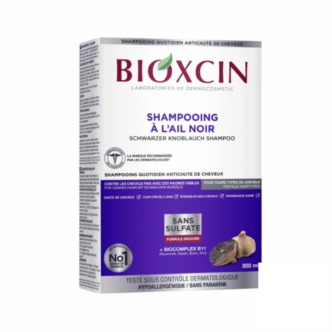 BIOXCIN Shampooing Anti Chute à l'Ail Noir 300ML