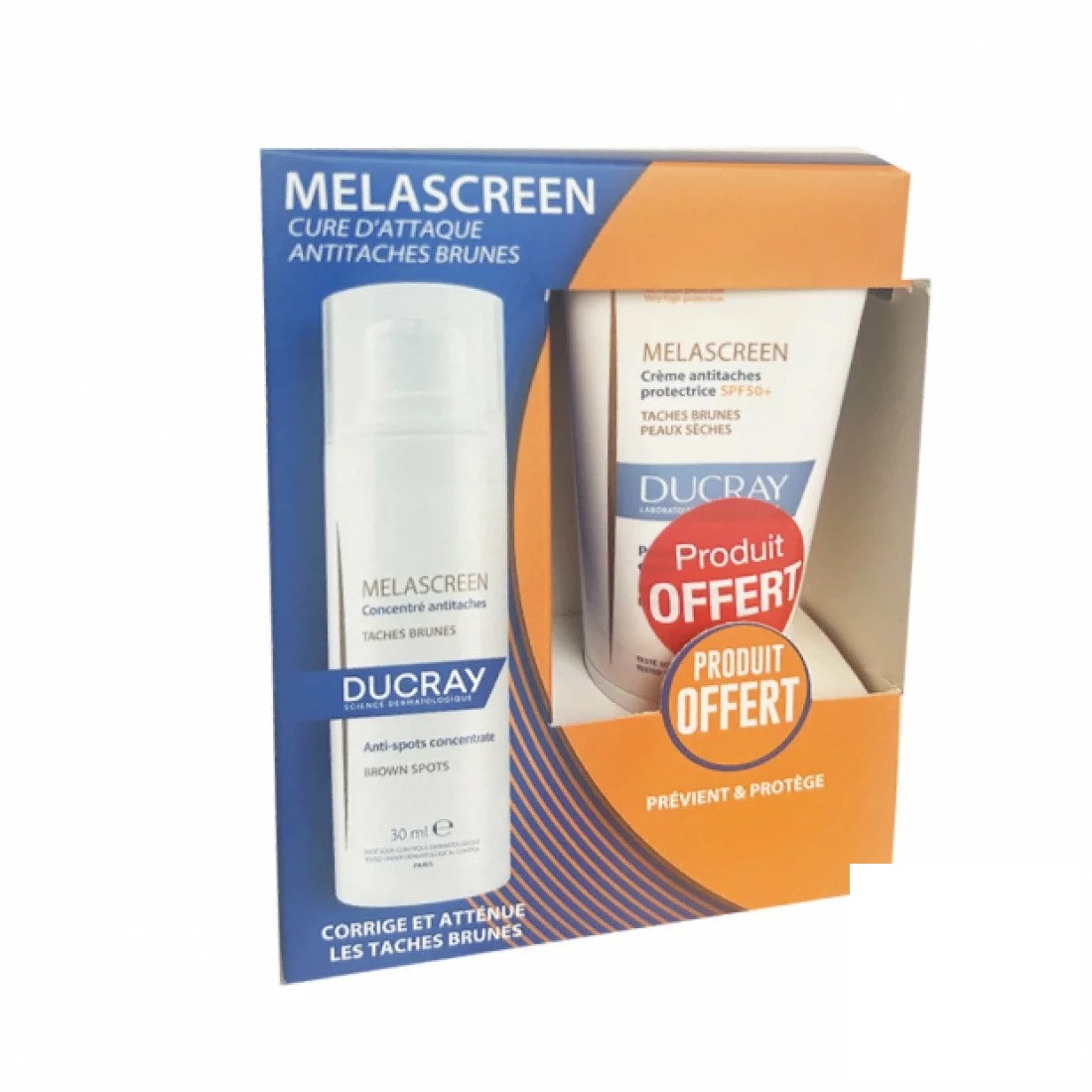 DUCRAY DUO MELASCREEN Concentre antitaches + Creme anti taches SPF50+ 0FFERTE