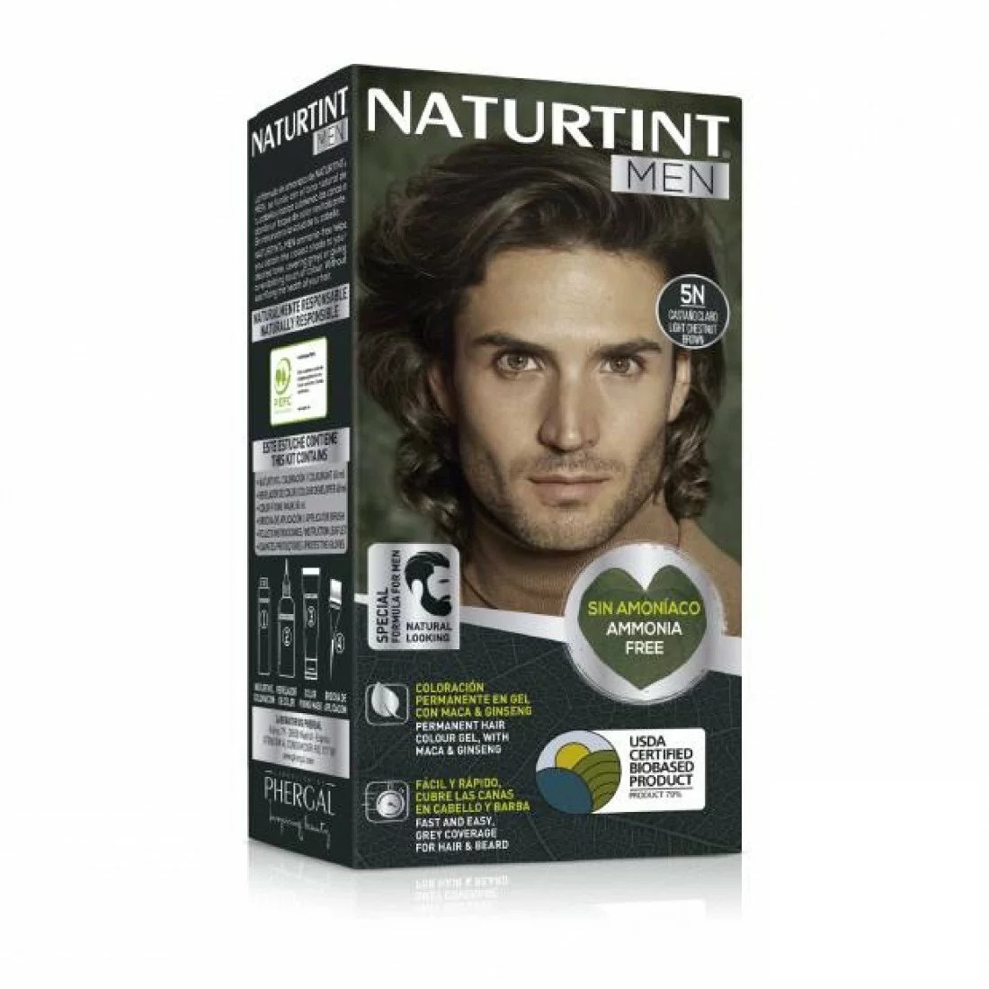 NATURTINT MEN COLORATION PERMANENTE 5N BRUN CHATAIN CLAIR