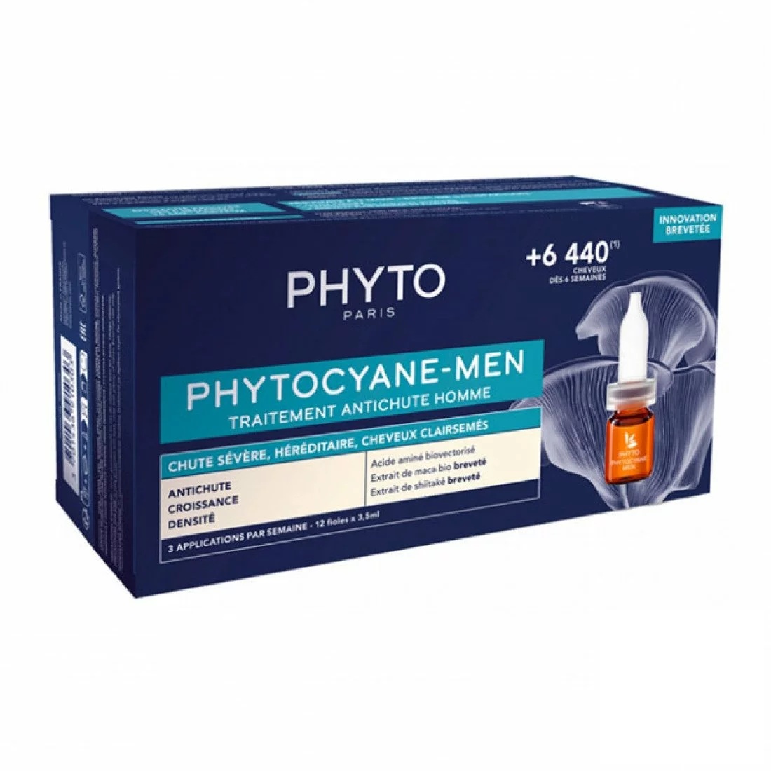 PHYTO PHYTOCYANE MEN TRAITEMENT ANTICHUTE HOMME 12X 3.5ML