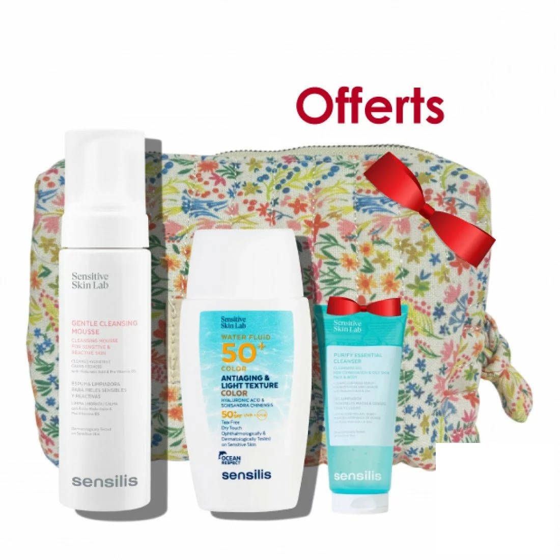 SENSILIS TROUSSE Water Fluid Color SPF50+ MOUSSE + PURIFY CLEANSER 50ML OFFERT